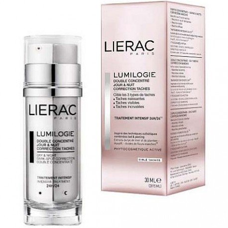 LIERAC LUMILOGIE DOUBLE CONCENTRE DEPIGMENTANT 30ML (2*15ML) 1 lierac lumilogie double concentre jour nuit correction taches