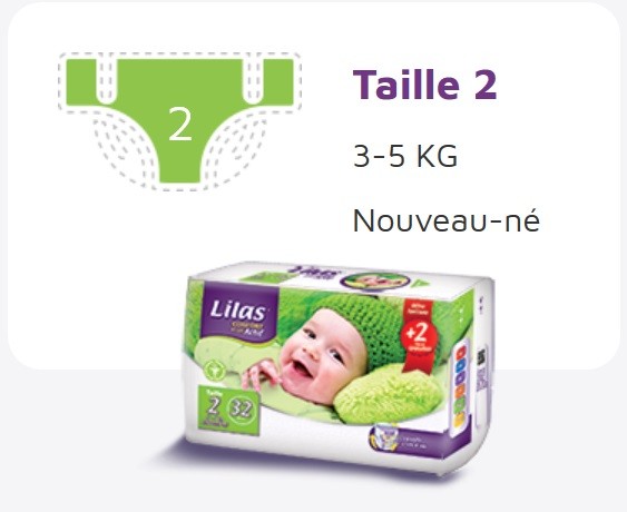 LILAS CONFORT MAX COUCHE BEBE 3-5KG 32 PIECES 1 lilas confort max couche bebe kg pieces