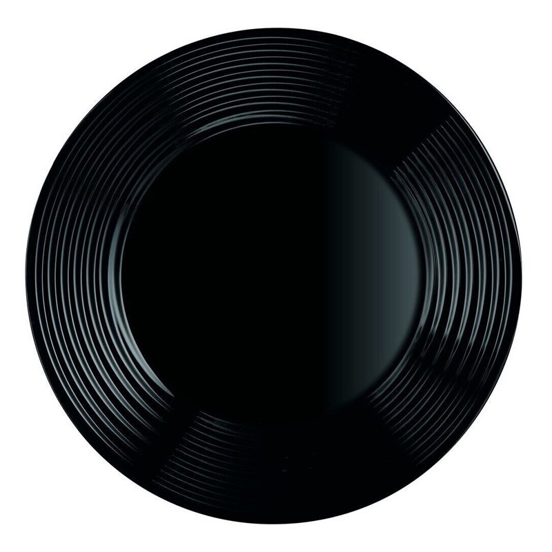 Lot De 6 Assiettes Plates LUMINARC Harena 25 cm - Noir 2 lot de assiettes plates luminarc harena cm noir