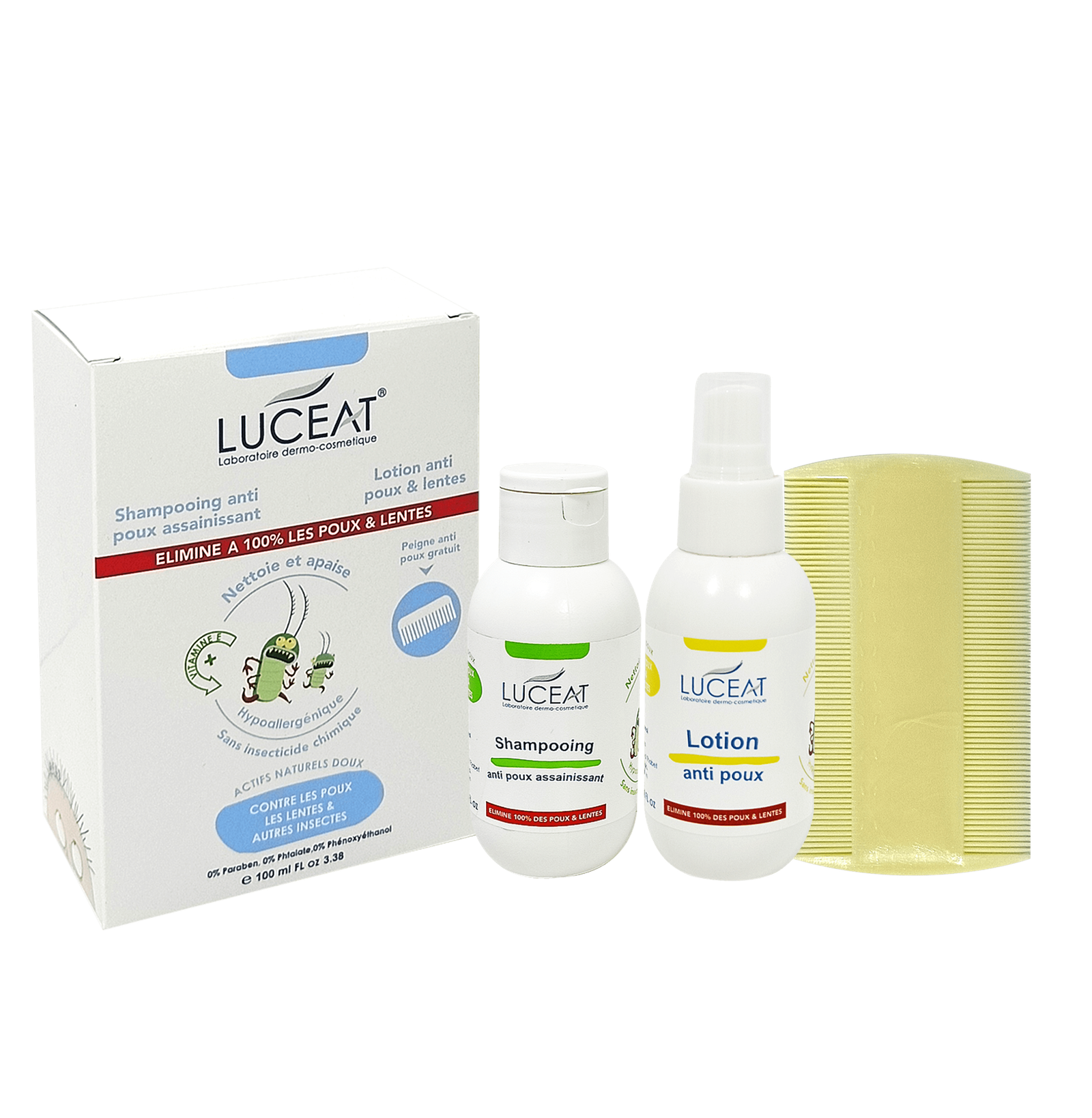 LUCEAT KIT ANTI POUX 2 EN 1 1 luceat kit anti poux en