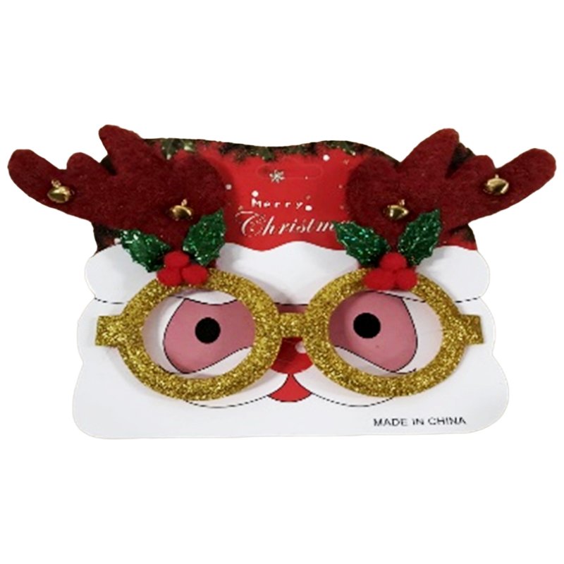 Lunettes de Père Noël Merry Christmas - Rouge&Jaune (KM726) 1 lunettes de p re no l merry christmas rouge jaune km