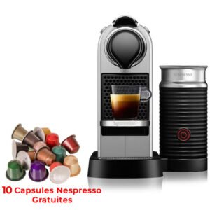 machine caf nespresso citiz milk c silver capsules