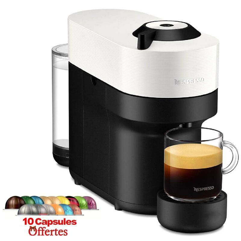 Machine à Café NESPRESSO Vertuo Pop 0.6L - Blanc 1 machine caf nespresso vertuo pop l blanc cap