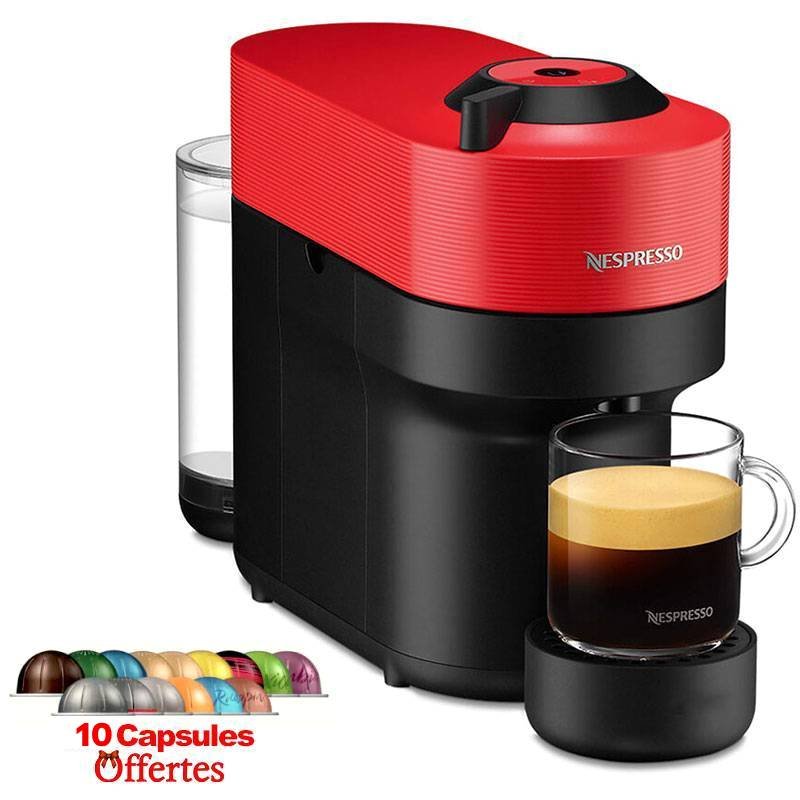 Machine à Café NESPRESSO Vertuo Pop 0.6L - Rouge 1 machine caf nespresso vertuo pop l rouge cap