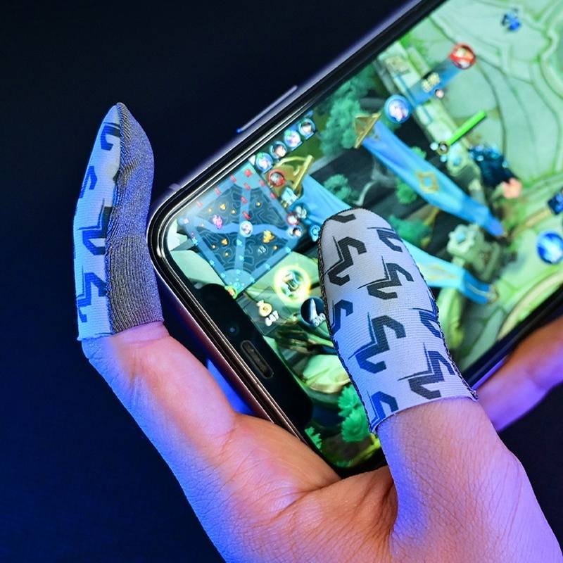 Manchon de Doigt Gaming pour jeux mobiles - Silver 3 manchon de doigt pour jeux mobiles silver