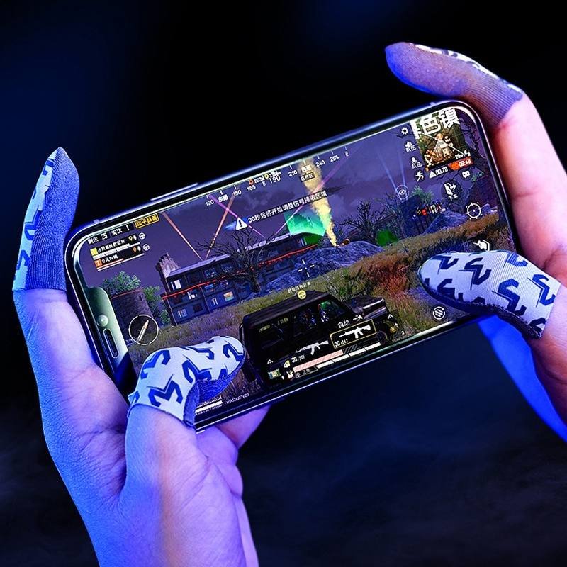 Manchon de Doigt Gaming pour jeux mobiles - Silver 1 manchon de doigt pour jeux mobiles silver