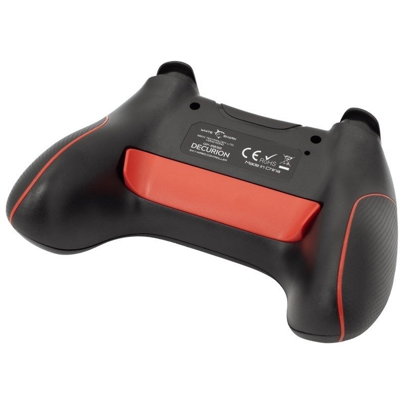 Manette de Jeu 3en1 WHITE SHARK DECURION GP-2038 - Noir et Rouge 4 manette de jeu en white shark decurion gp noir et rouge