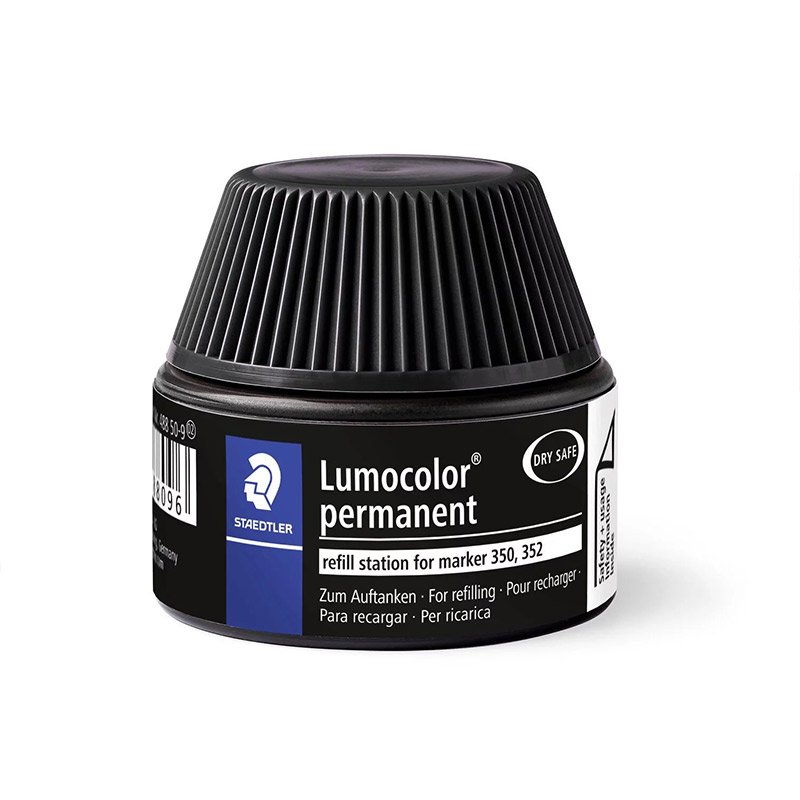 Recharge marqueurs STAEDTLER pour marqueurs permanent Lumocolor 350 et 352 - Noir 1 marqueur permanent staedtler double pointe lumocolor duo bleu ezgif