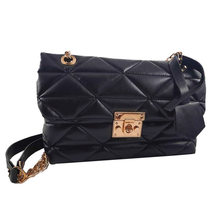 Sac Bandoulière MODALINE Mary avec Chaine - Noir & Gold 2 mary bgold