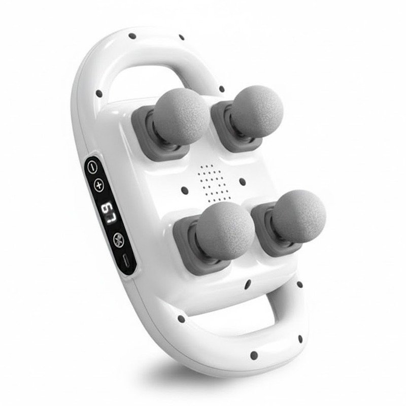 Massage Gun Multifonction à 4 Têtes - Blanc 1 massage gun multifonction a tetes blanc