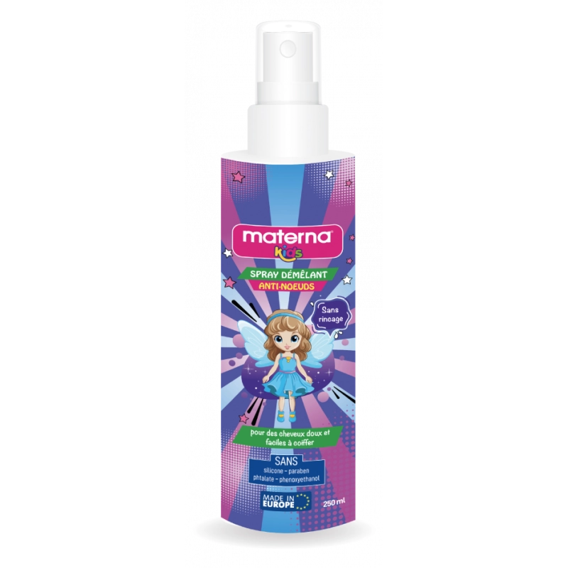 MATERNA KIDS SPRAY DEMELANT SANS RINCAGE 250ML 1 materna kids spray demelant sans rincage ml