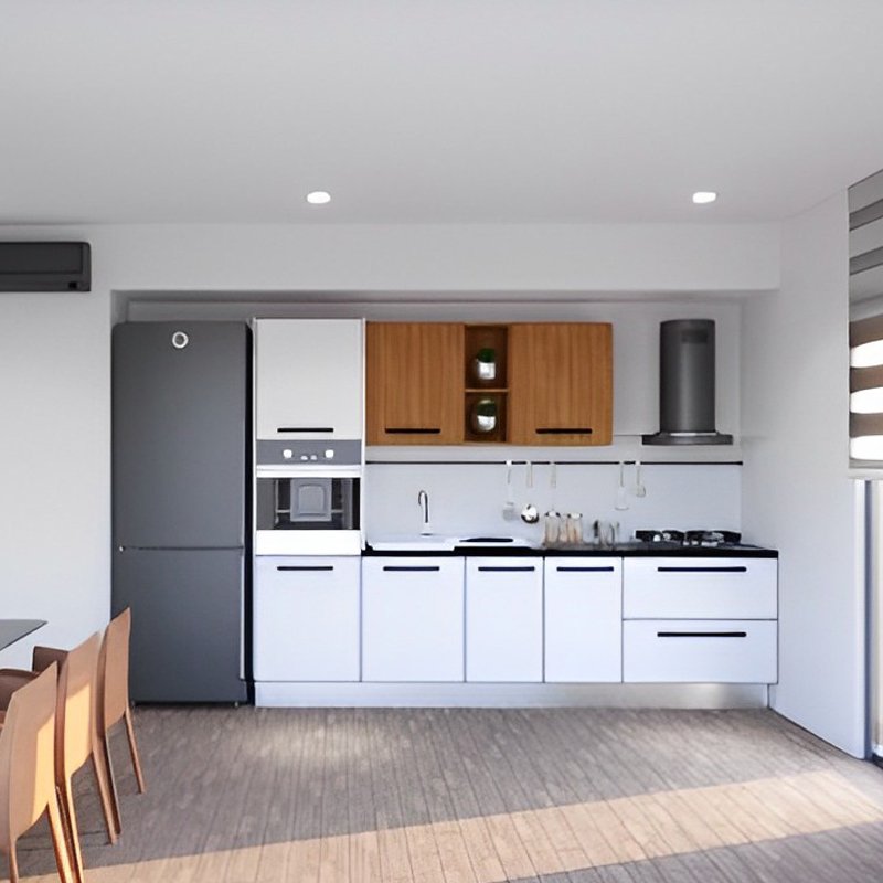 Meuble De Cuisine LOFT 7 Éléments - Blanc/Chéne 1 meuble de cuisine loft l ments blancch nea