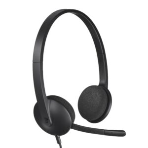 micro casque filaire logitech usb stereo h noir x