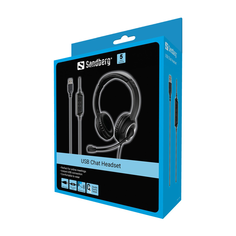 Micro Casque Filaire SANDBERG Chat 126-16 USB - Noir 4 micro casque filaire sandberg usb noir