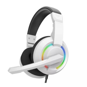 micro casque gamer filaire baracuda hydra blanc q