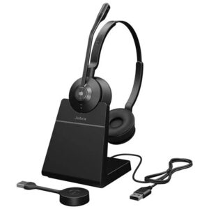 micro casque sans fil jabra engage ms usb a avec support noir