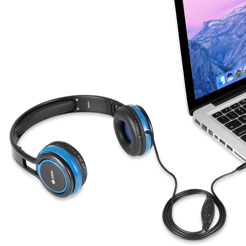 Micro Casque Filaire ZOOOK Sublime - Noir & Bleu 4 micro casque filaire zoook sublime bleu