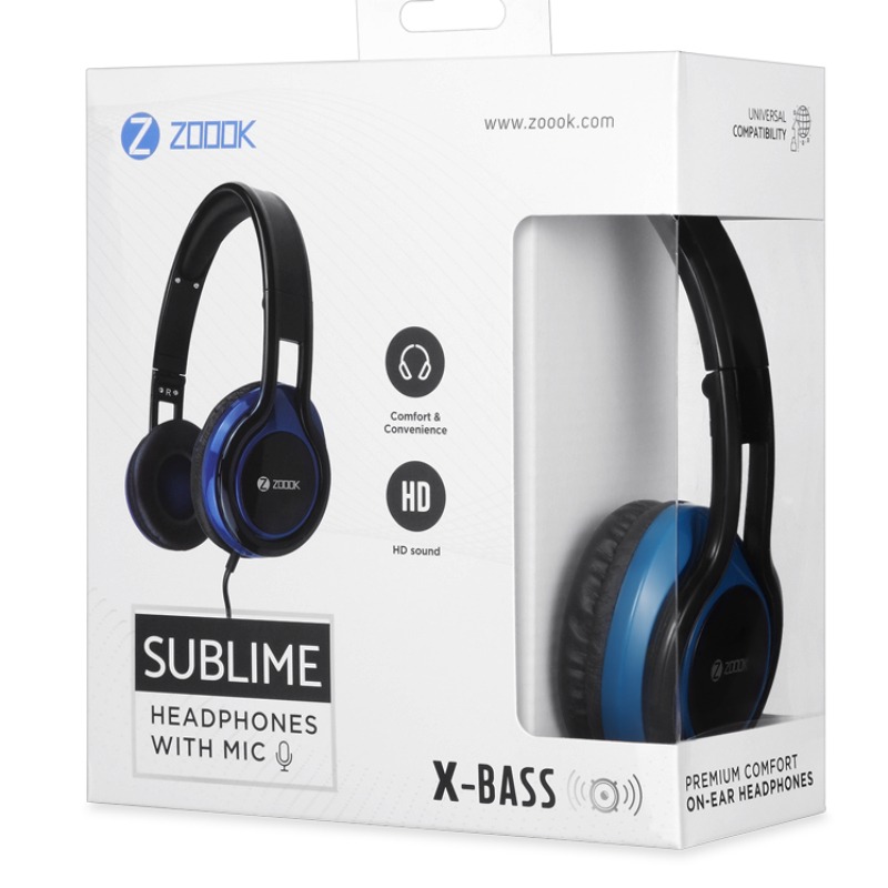 Micro Casque Filaire ZOOOK Sublime - Noir & Bleu 3 micro casque filaire zoook sublime noir bleu