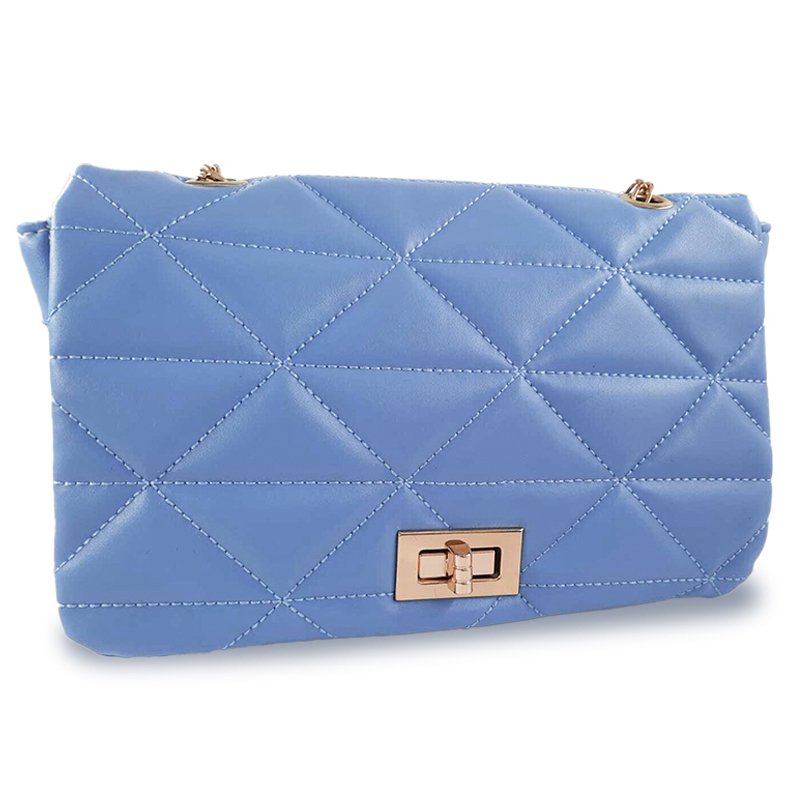Sac Bandoulière MODALINE Milessa avec Chaine - Gold & Bleu 2 milessa blue