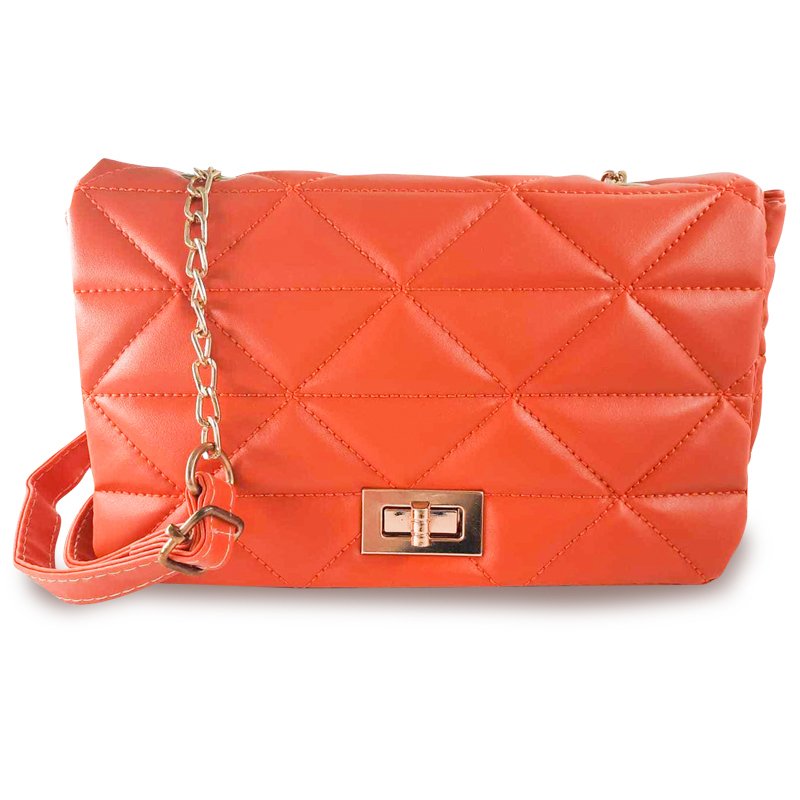 Sac Bandoulière MODALINE Milessa avec Chaine - Gold & Orange 1 milessa orange