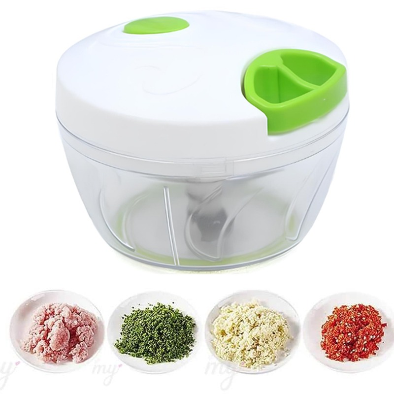 Mini Hachoir Manuel Avec Corde 400ml - Blanc 3 mini hachoir manuel avec corde ml blanc