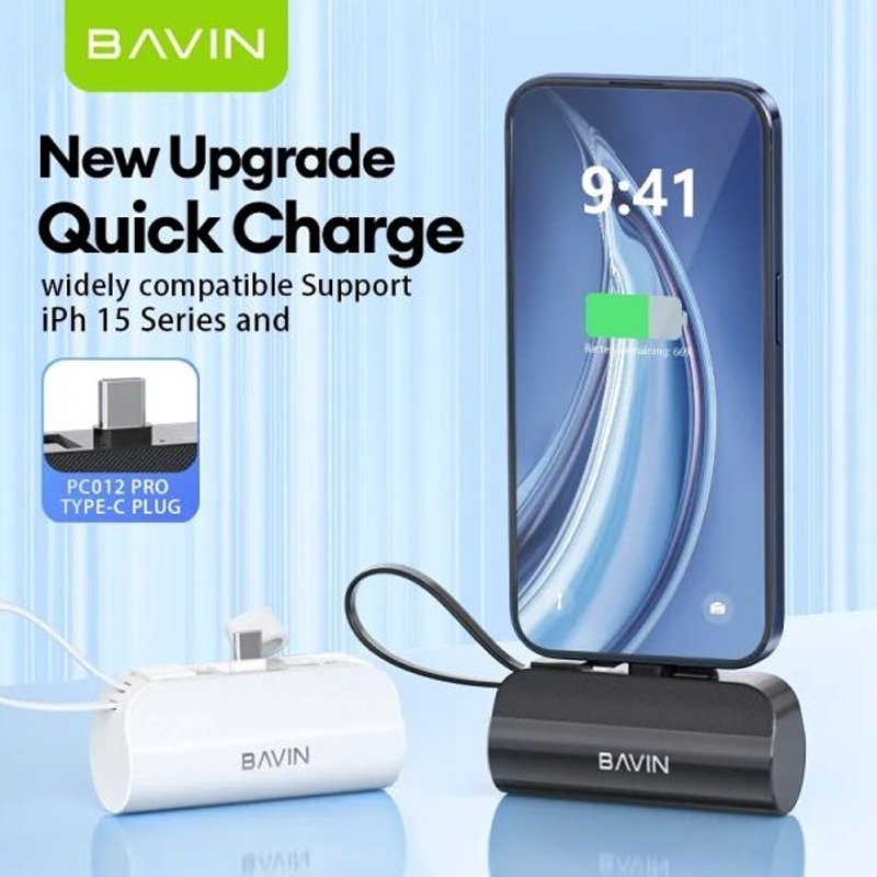 Mini Power Bank BAVIN PC013 5000 mAh - Noir 2 mini power bank bavin pc mah noir