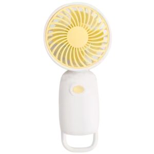 mini ventilateur a main rechargeable jaune