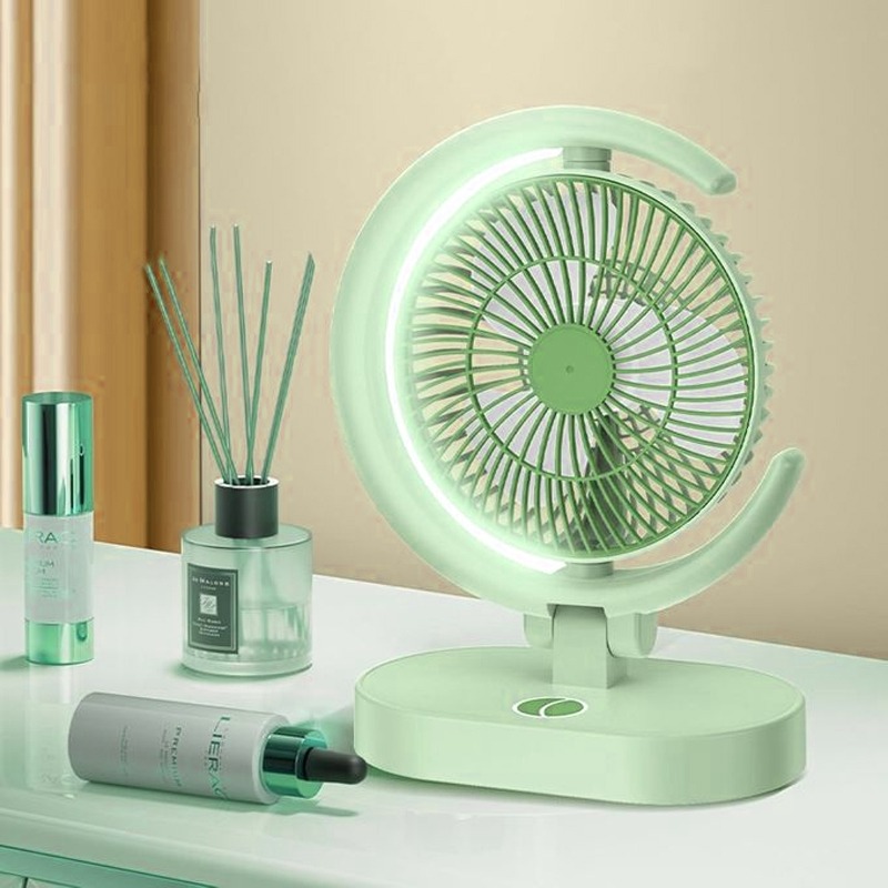 Mini Ventilateur de bureau Rechargeable SM-FAN - Vert 2 mini ventilateur de bureau rechargeable sm fan vert