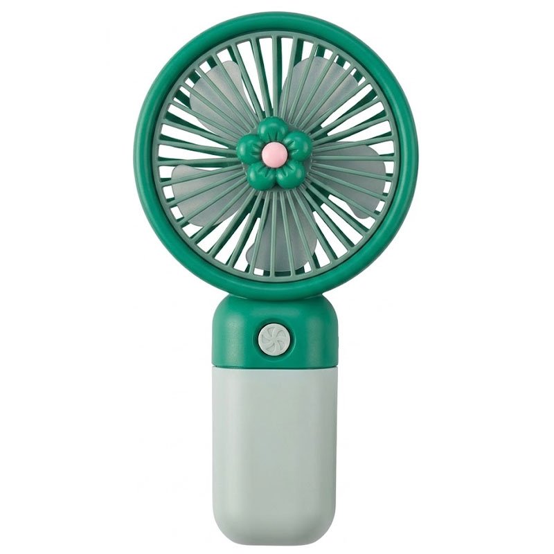 Mini Ventilateur à Main Rechargeable Support Fleur - Vert 1 mini ventilateur portable usb silencieux design vert