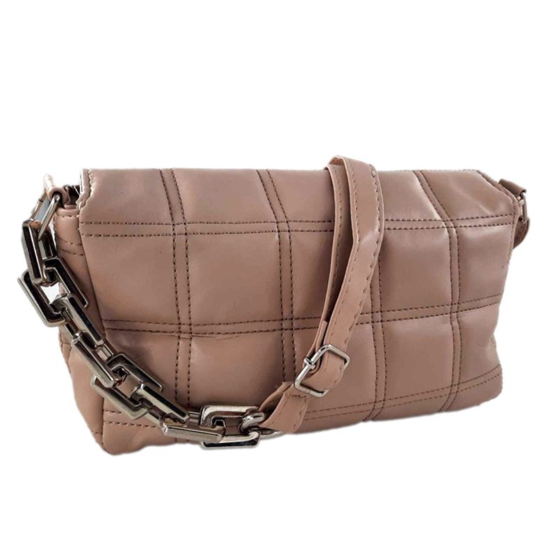 Sac Bandoulière MODALINE Mira avec Chaine - Silver & Beige 3 mira beige