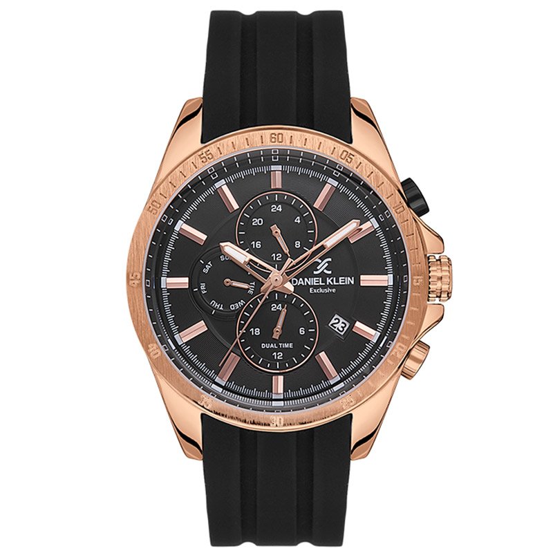 Montre Homme DANIEL KLEIN DK-1-13533-4 - Noir&Rose Gold 1 montre homme daniel klein dk noir rose gold