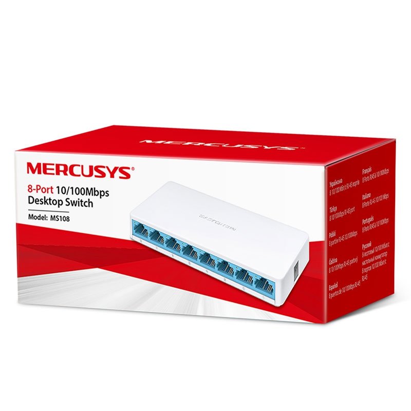 Switch de Bureau MERCUSYS MS108 8 Ports 10/100 MBPS 3 ms