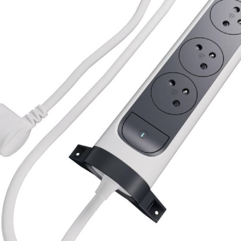 Multiprise LEGRAND 4X2P+T 1,5M - Blanc et Gris Foncé 2 multiprise legrand xp t int m blanc et gris fonce a