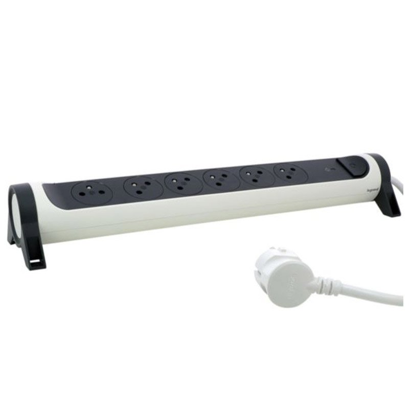 Multiprise LEGRAND 6X2P+T Parafoudre 1.5M - Blanc 3 multiprise legrand xp t parafoudre m blanc