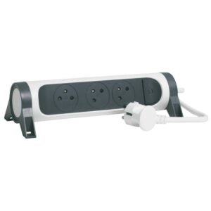 multiprises legrand prises p t blanc et gris fonce