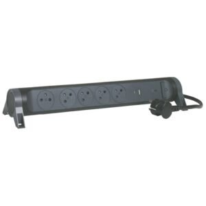 multiprises legrand prises p t usb type a type c noir et gris fonce