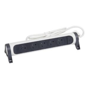 multiprises legrand xp t m blanc et gris