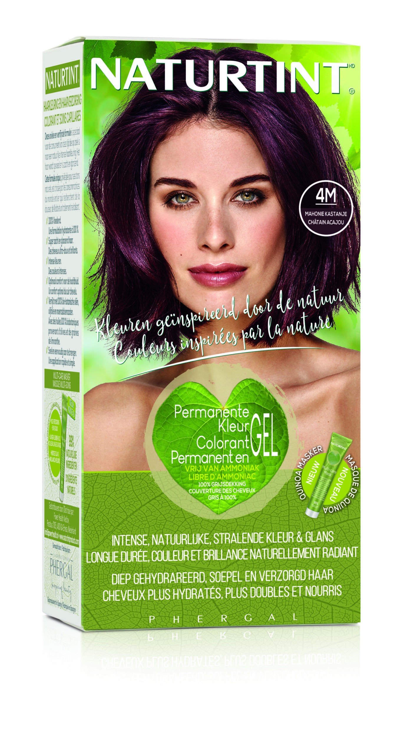 NATURTINT COLORATION PERMANANTE 4M CHATAIN ACAJOU 170 ML 1 naturtint coloration permanante m chatain acajou ml