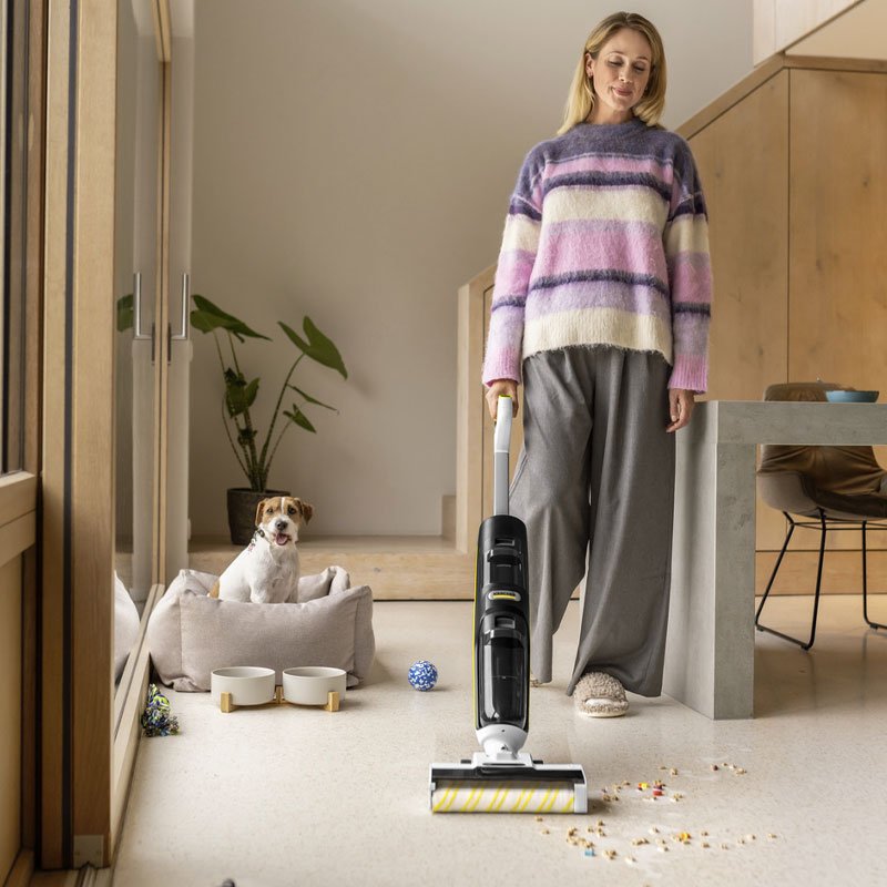 Nettoyeur De Sols KARCHER FCV 4 XtraClean 3-en-1 - Blanc 4 nettoyeur de sols karcher fcv sans fil technologie spin