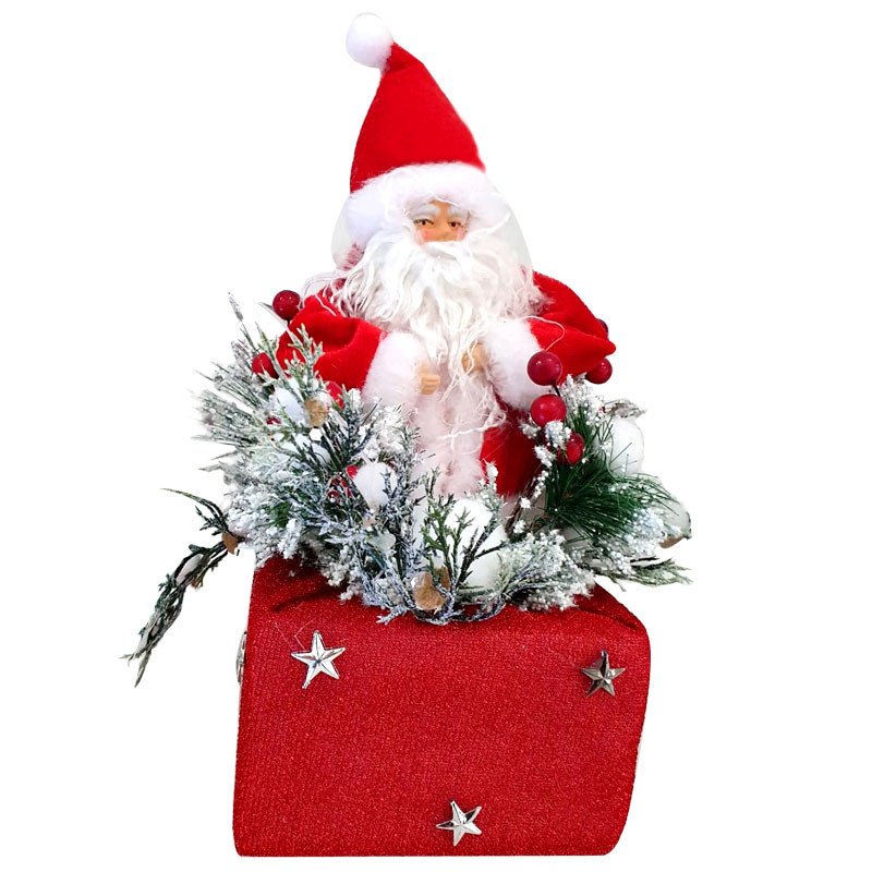 Figure Décoration De Père Noël avec Vêtements - Rouge & Blanc (NO201) 1 no