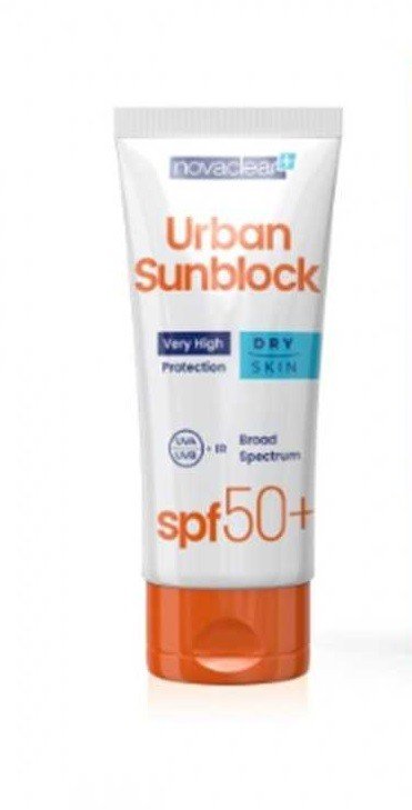NOVACLEAR URBAN SUNBLOCK DRY SKIN SPF50+ 40ML 1 novaclear urban sunblock dry skin spf ml