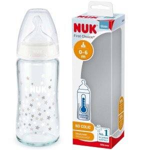 NUK BIBERON EN VERRE FIRST CHOICE 0-6 MOIS 240ML 3 nuk biberon incassable ml