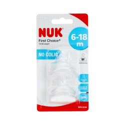 NUK FIRST CHOICE+ 2 TETINES TAILLE M 6-18M 2 nuk first choice tetines taille m m