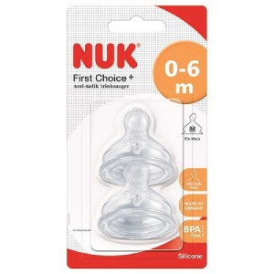 NUK FIRST CHOICE+ LOT DE 2 TETINES 0-6M 3 nuk first choice lot de tetines m