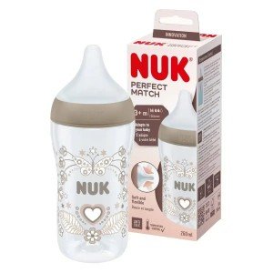 NUK PERFECT MATCH BIBERON ANTI COLIC 3M+ 260ML 3 nuk perfect match biberon anti colic m ml