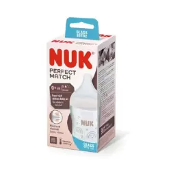 NUK PERFECT MATCH BIBERON EN VERRE BLANC 120ML 0M+ 4 nuk perfect match biberon en verre blanc ml m