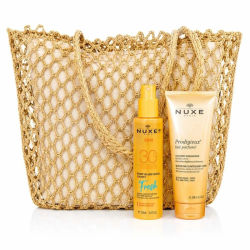 NUXE BRUME SOLAIRE FRAICHE SPF30 150ML+LAIT DE CORPS SUBLIMATEUR 200ML (OFFERT)+SAC DE PLAGE (OFFERT) 2 nuxe brume solaire fraiche spf mllait de corps sublimateur ml offertsac de plage offert