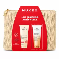 NUXE LAIT FRAICHEUR APRES SOLEIL+HUILE DE DOUCHE 200ML (OFFERT)+TROUSSE (OFFERT) 4 nuxe lait fraicheur apres soleilhuile de douche ml offerttrousse offert