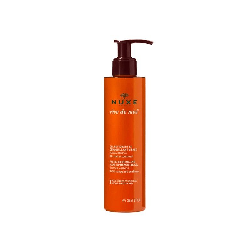 NUXE REVE DE MIEL GEL NETTOYANT ET DEMAQUILLANT 200ML 1 nuxe reve de miel gel nettoyant et demaquillant ml
