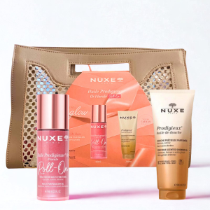 NUXE SAC HUILE PRODIGIEUSE FLORALE ROLL-ON 60ML+ PRODIGIEUSE HUILE DE DOUCHE 200ML (OFFERT) 3 nuxe sac huile prodigieuse florale roll on ml prodigieuse huile de douche ml offert